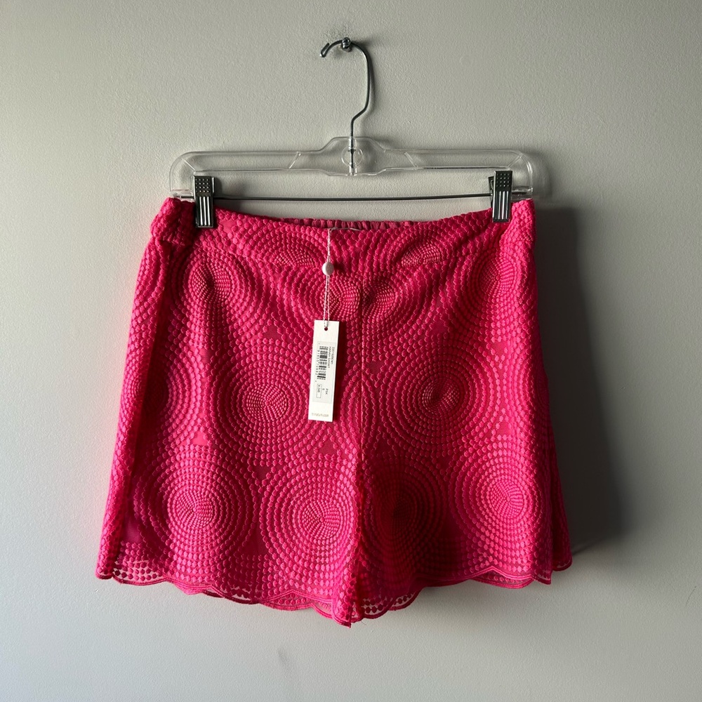 Trina Turk pink embroidered Hanah shorts